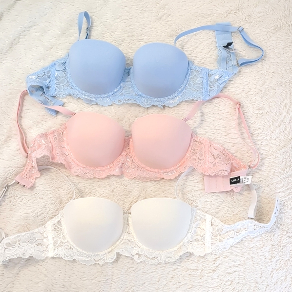 Lacey Push-up Bras 3 count